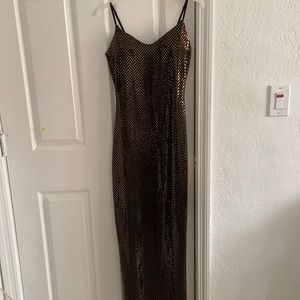 Long gold maxi dress